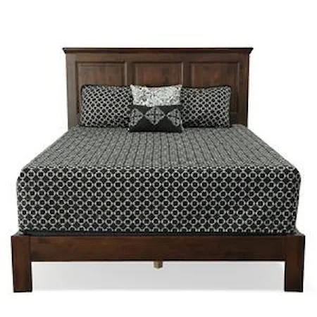 5 PC Bedroom Set finished in Brown Mahogany Stain with Aged Graphite Hardware